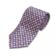 Blue, Pink and Ivory Geometric Print Silk Necktie