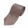 Navy, Gold and Ivory Geometric Print Silk Necktie