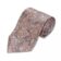 Gray with Tan and Brown Floral Silk Necktie