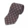 Brown with Blue and Green Medallion Silk Necktie