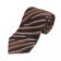 Black Brown And Ivory Animal Print Silk Necktie