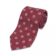 Red with Blue Flowers Medallion Silk Necktie