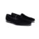 (product) Black Velvet Slip-On Tuxedo Shoe, angled pair view