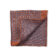 (product) Orange, Blue & Ivory Medallion & Cubes Double Sided Pocket Square, folded