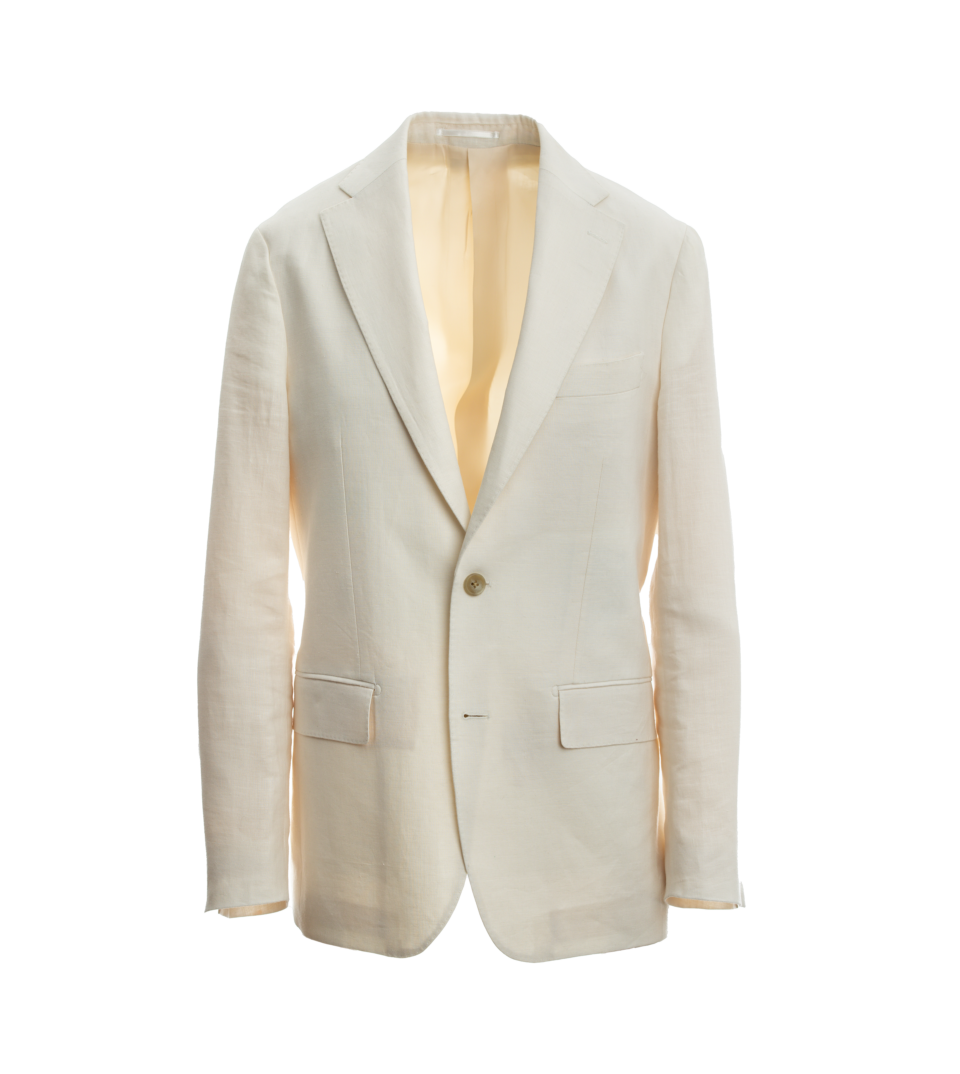 Cream Linen Suit Jacket - He Spoke Style Shop
