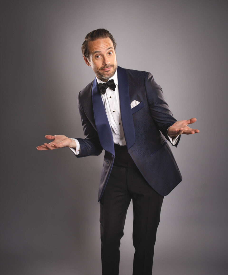 Blue and Black Jacquard Shawl Collar Dinner Jacket - He Spoke Style Shop