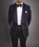 Blue and Black Jacquard Shawl Collar Dinner Jacket - He Spoke Style Shop