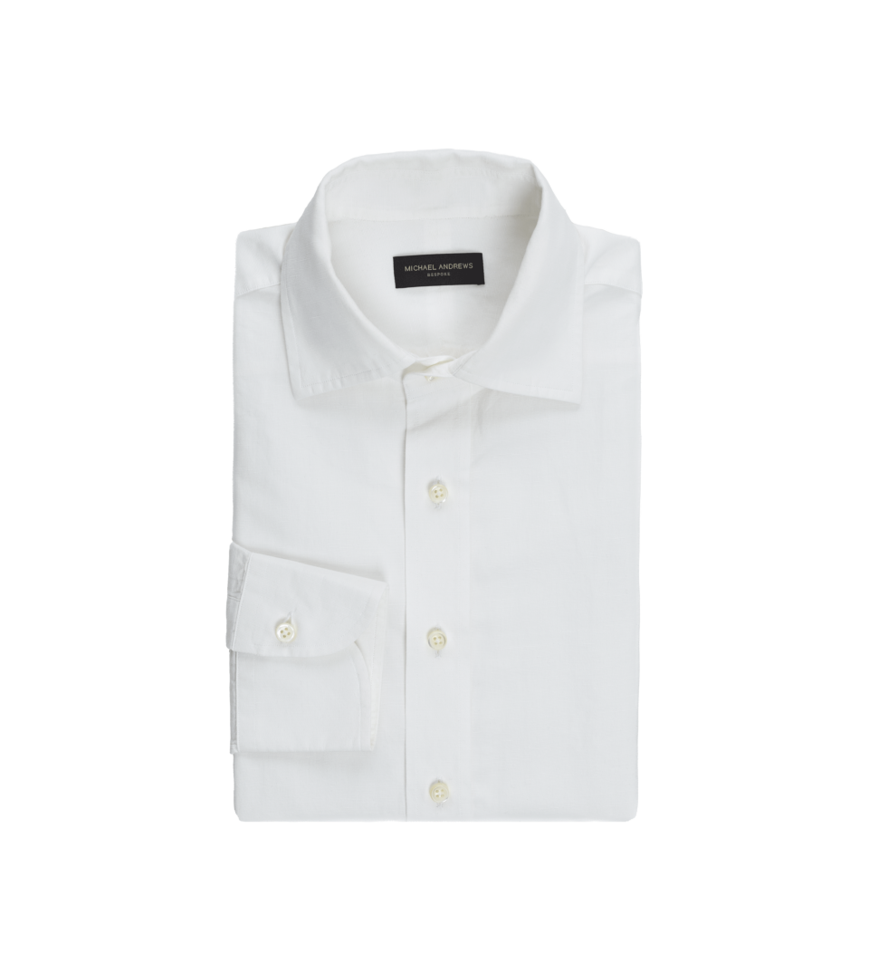 White Linen Dress Shirt - He Spoke Style Shop