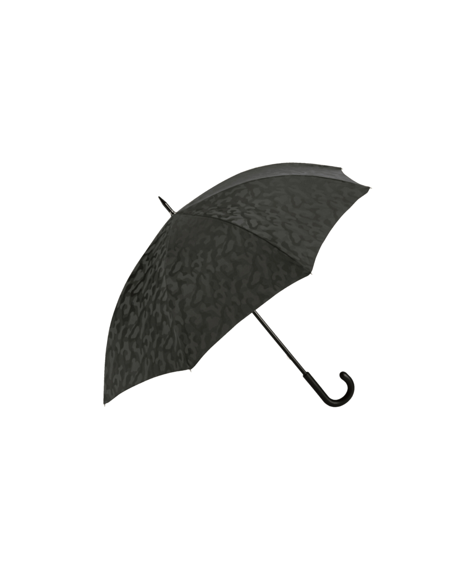 Passotti Ombrelli Black Camouflage Umbrella With Black Padded Leather Handle - He Spoke Style Shop