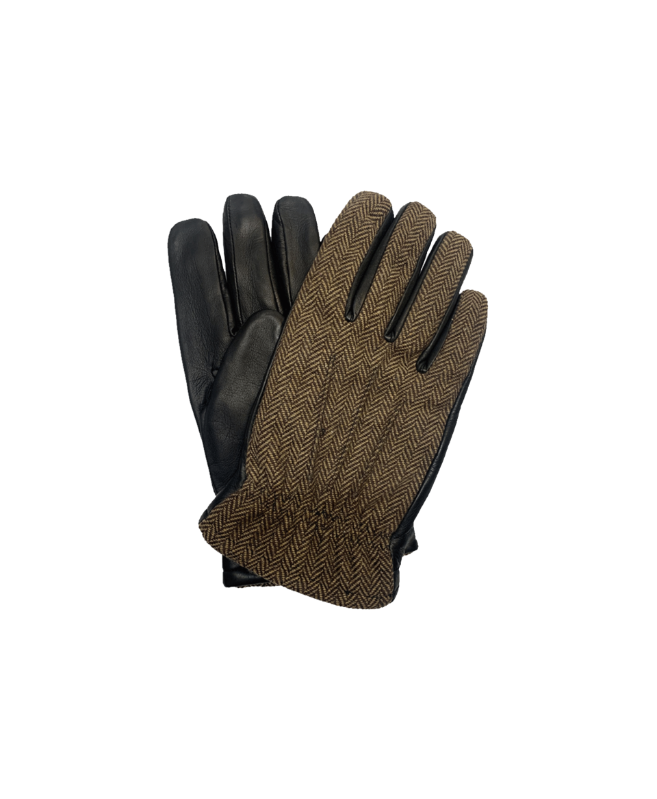 Hilts Willard Brown Herringbone & Lambskin Gloves - He Spoke Style Shop