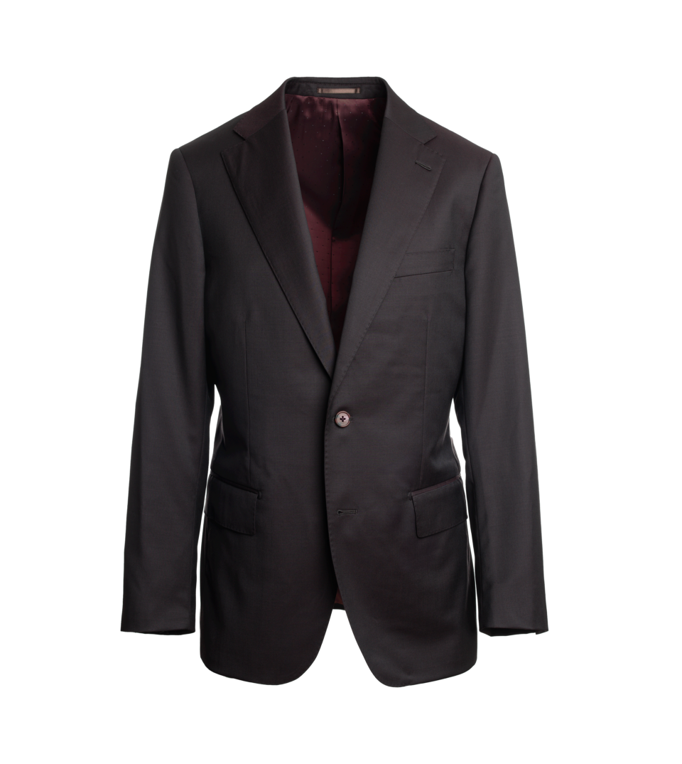 (product) Burgundy Suit by He Spoke Style - custom suits nyc bespoke tailor midtown, noho
