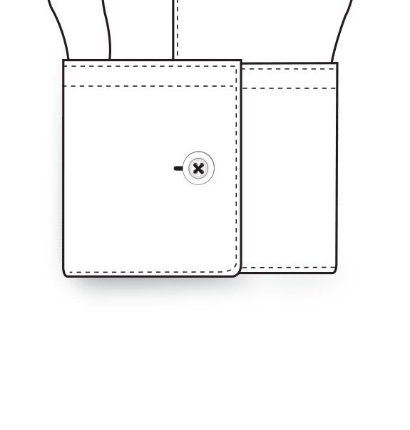 01 1 Button Square Womens Shirt Cuff Style Diagram