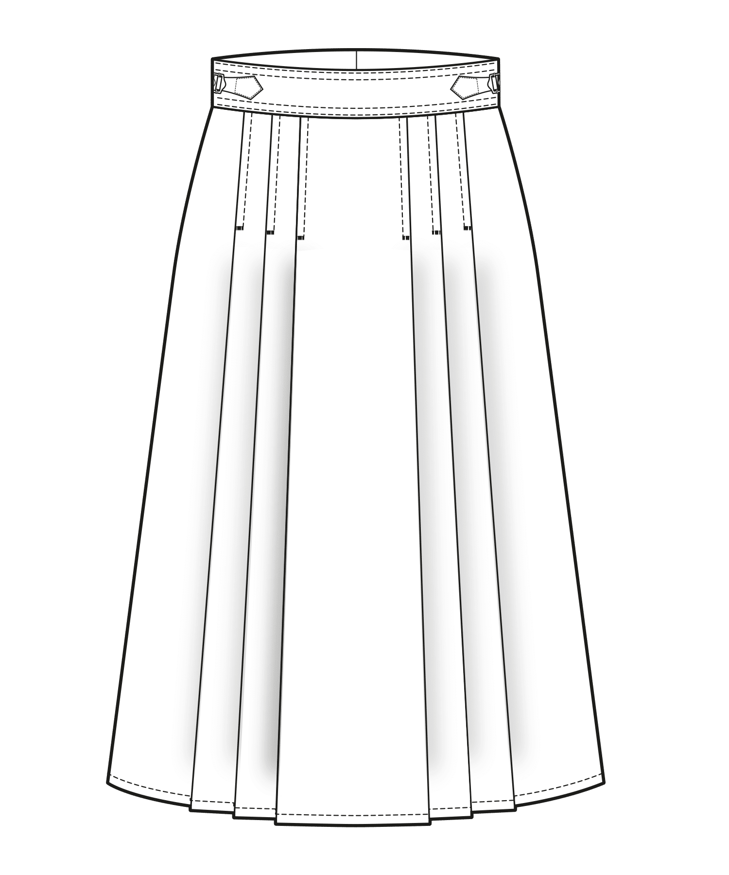 02 A Line Skirt Diagram