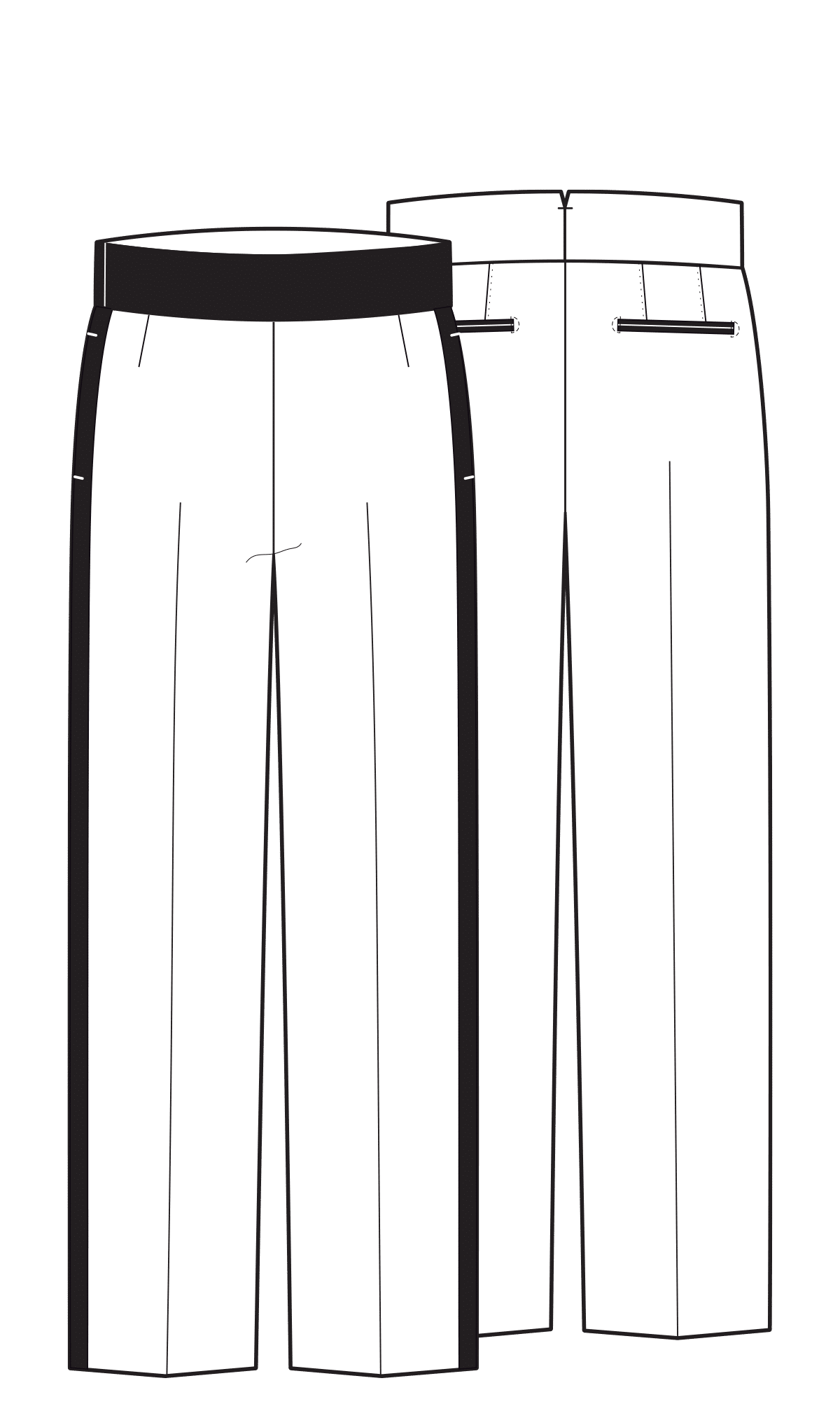 02 Straight Tux Pants