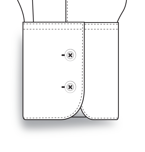 05 2 Button Round Womens Shirt Cuff Style Diagram