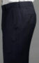 (product) Navy Blue Twill MTM Suit, pants detail, side view