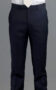 (product) Navy Blue Twill MTM Suit, pants detail, front detail