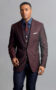 (product) Maroon Sharkskin Two-Button Wool MTM Sport Coat