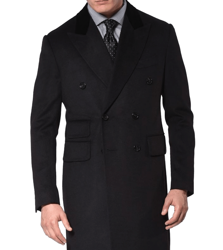 Cashmere Boutique: Men's Double Breasted Coat Overcoat