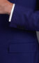 (product) Royal Blue MTM Suit, cuff detail with black buttons