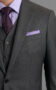 (product) Grey Sharkskin MTM Suit, lapel detail