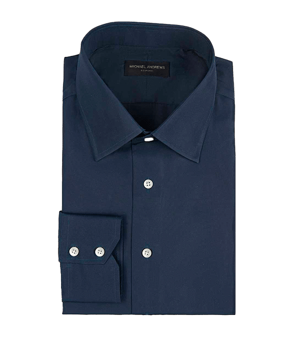 (product) Navy Twill Classic Collar Shirt