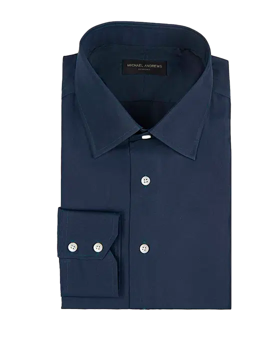 (product) Navy Twill Classic Collar Shirt
