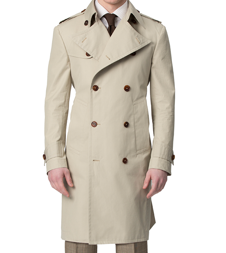 (product) Stone Cotton Trench Coat