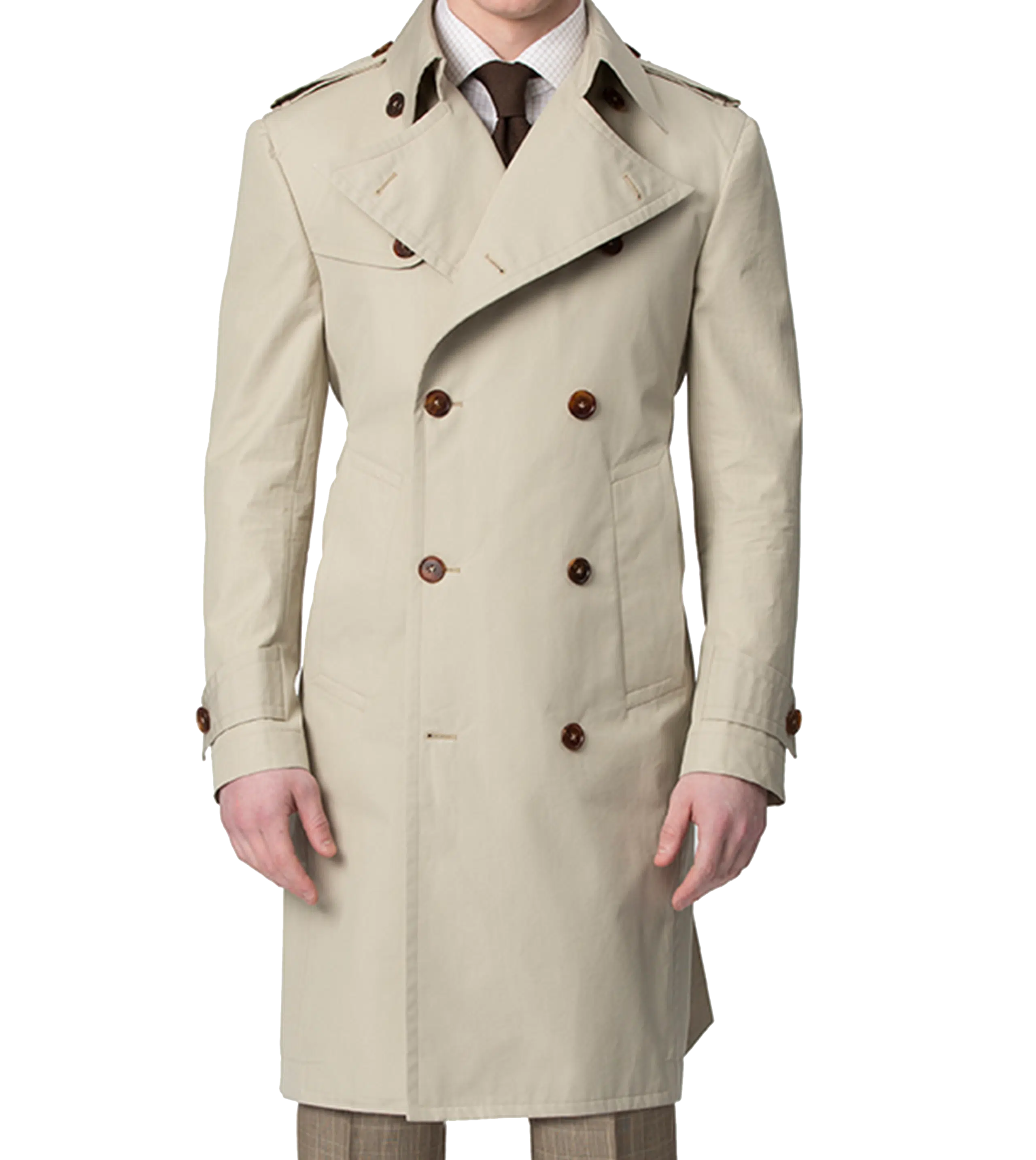Stone Cotton Trench Coat | Michael Andrews Bespoke, New