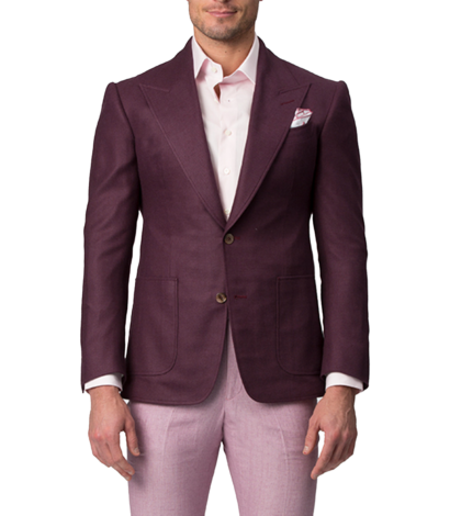 (product) Berry Wool & Silk Hopsack Bespoke Sport Coat