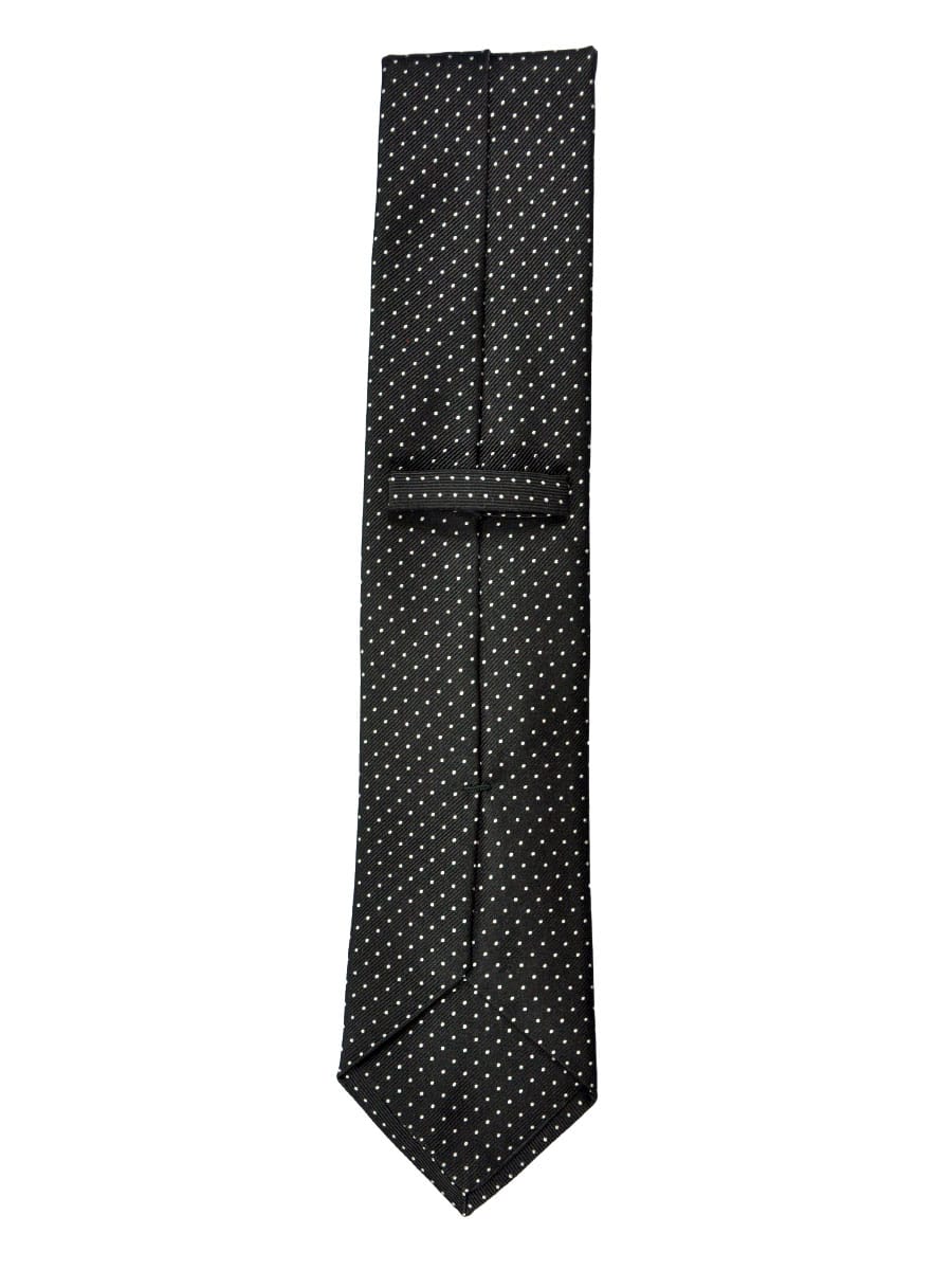 (product) Black Pin Dot Silk Tie