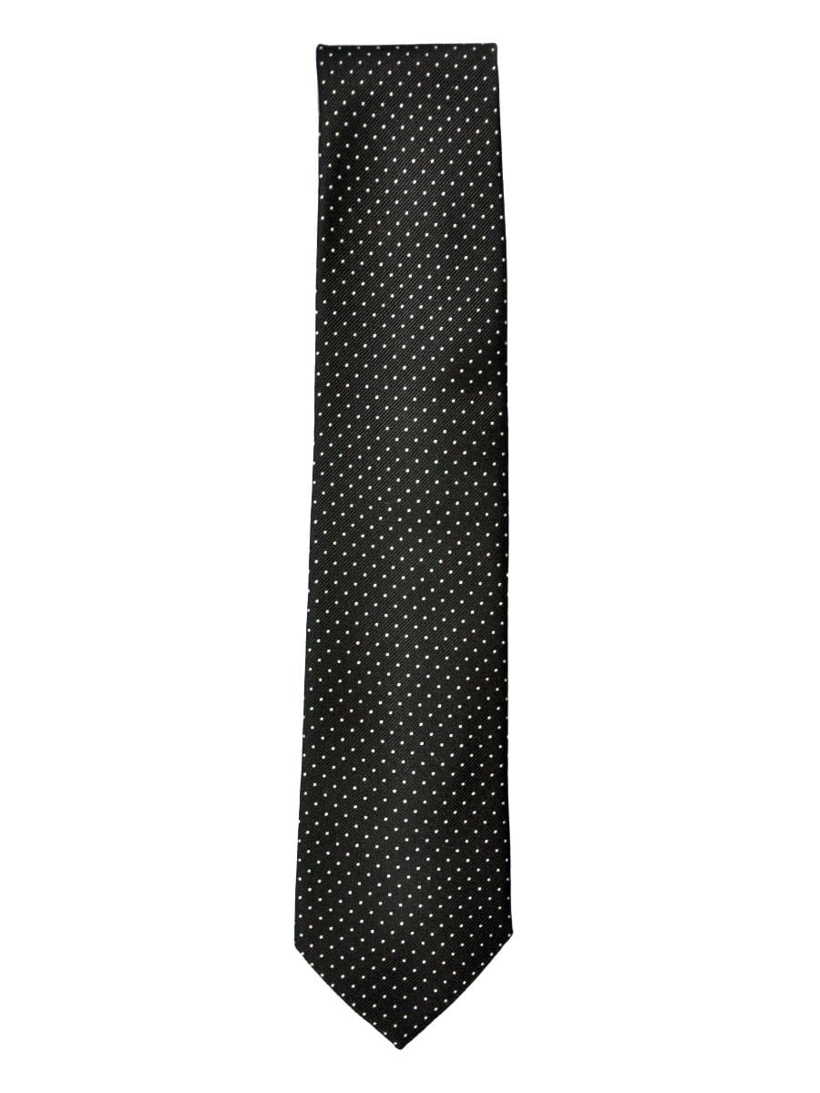(product) Black Pin Dot Silk Tie