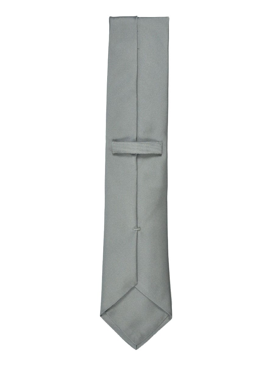 (product) Silver Fine Twill Silk Tie
