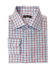 (product) Light Blue and Red Check Easy Care Poplin Dress Shirt