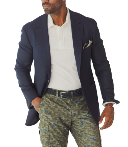 Medium Blue Hopsack Sport Coat