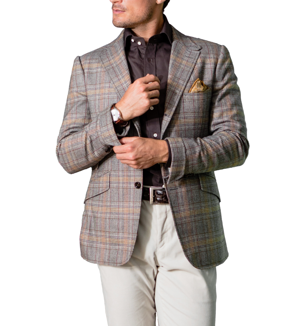 Light Brown Twill, Prince of Wales Sport Coat