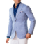 Blue and White Herringbone Sport Coat