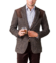 (product) Brown Herringbone Western Jacket