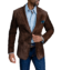 (product) Dark Brown Lamb Suede Sport Coat