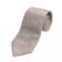 (product) Tan & White Stripe Silk Necktie, Rolled