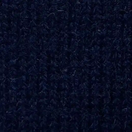 (product) Midnight Blue Cashmere Cashmere V-Neck Sweater, close-up texture detail