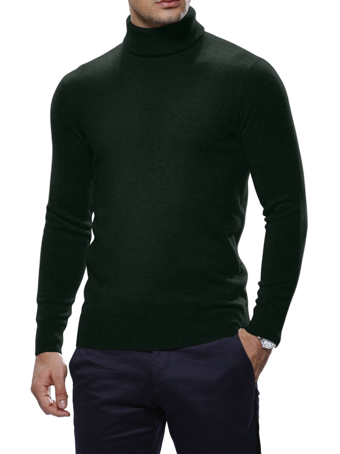 Michael Andrews Bespoke | Bottle Green Cashmere Turtleneck