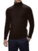 (product) Dark Brown Merino Wool Turtle Neck Sweater