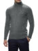 (product) Grey Merino Wool Turtle Neck Sweater