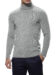(product) Light Grey Merino Turtle Neck Sweater