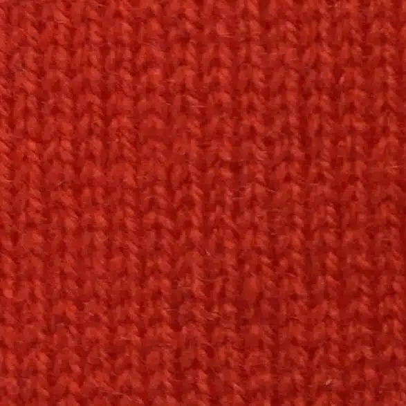 (product) Red Cashmere 1/4 Zip Mock Sweater, Close-up texture detail showcasing the knit pattern