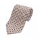 (product) Ivory with Blue, Orange, Green Small Medallion Silk Necktie, Rolled