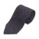 (product) Navy with Brown Medallion Silk Necktie, Rolled