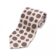 (product) Ivory with Blue, Orange, Green Large Medallion Silk Necktie, Rolled
