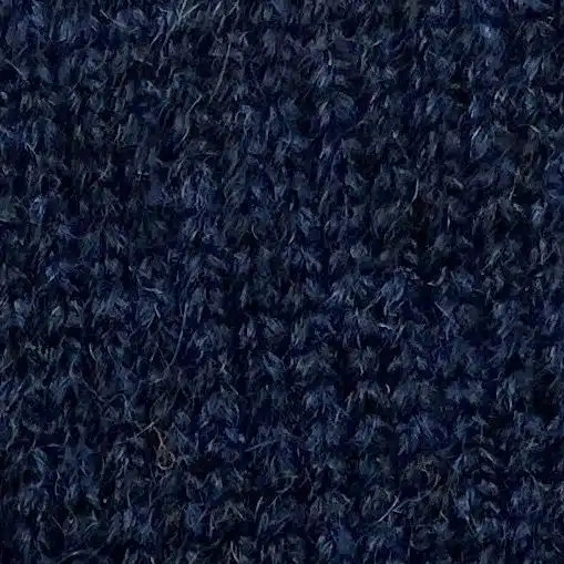 (product) Midnight Cashmere Crew Neck Sweater, close-up texture detail